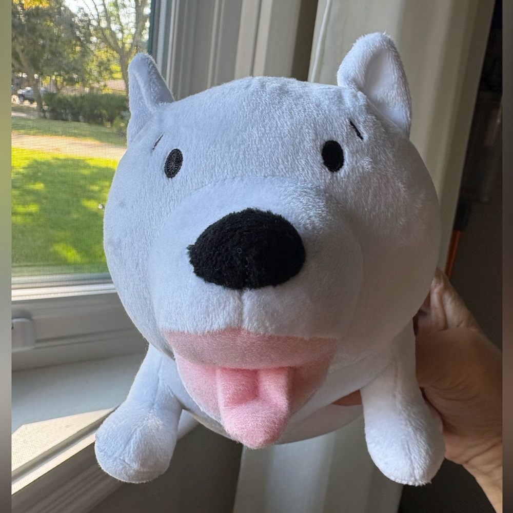 Adorable White Plush Dog